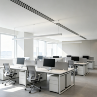 Diffuseur linéaire à fentes pour plafond HVAC - Nouvelle conception 2026 Grille d'aération en aluminium sur mesure pour hôtel, bureau, hôpital, Blanc