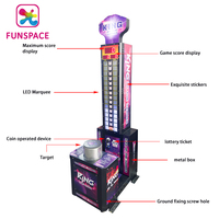 Nouveau design à jetons le roi du marteau jeu de sport de force intérieure adulte arcade boxe marteau frappant la Machine de jeu