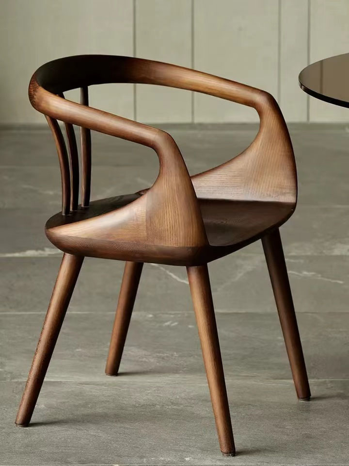 Cafe chair Airplane Nordic Armchair  Plywood Shell shaped Wooden Lobby Lounge Chairs