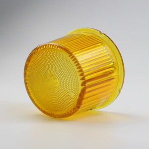 Forma di colore su misura copertura trasparente di vetro pesante e spesso <span class=keywords><strong>giallo</strong></span> <span class=keywords><strong>paralume</strong></span> per luce di segnalazione della luce di ostruzione degli aerei - Product Image 1