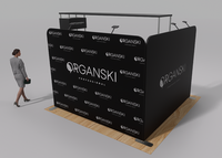 Tissu de tension en aluminium à assemblage rapide Salon professionnel personnalisé polychrome Publicité portable 10x10 Stand de salon commercial portable