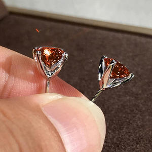 Orecchini a lobo classici con zaffiro, taglio a cuscino, montatura a griffe, gioielli raffinati da donna per tutti i giorni - Product Image 4