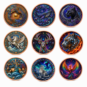 Moneda de Cobre Cerberus, el Perro de Tres Cabezas, <span class=keywords><strong>5</strong></span> AVDP oz, .999 Fino, Relieve 3D de Alta Calidad, Color UV, Moneda de Cobre Artística del Guardián del Submundo Mítico - Product Image 4