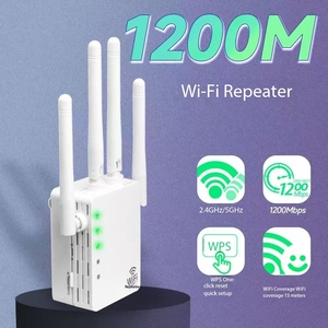 Répéteur Routeur <span class=keywords><strong>WiFi</strong></span> Bi-Bande 5GHz 1200Mbps Amplificateur Wi-Fi Longue Portée Antennes Externes Port LAN WAN <span class=keywords><strong>Répéteurs</strong></span> d'Amplificateur de Signal - Product Image 3