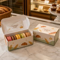 Boîte de présentation pour pâtisserie, boîte en papier résistant à la graisse, présentoir de comptoir pour desserts, fourniture de marque privée pour les boulangeries de détail