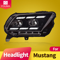 Lampe frontale de style de voiture pour Ford Mustang 2010-2014 Phare LED DRL Projector Lens Dynamic Auto Accessories