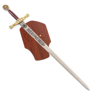 Épée <span class=keywords><strong>Excalibur</strong></span> du roi Arthur, 105,5 cm, manche en cuir rouge, épée décorative non affûtée - Product Image 4