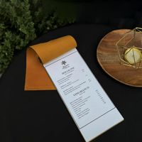 Dossier de menu en cuir PU de restaurant personnalisé Porte-menu de haute qualité Couverture de livre de menu simple