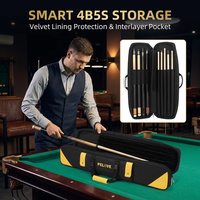Étui souple pour queue de billard Pelove 4x5, logo personnalisé, tissu antichoc, sac pour queue de billard de grande capacité avec pack d'accessoires