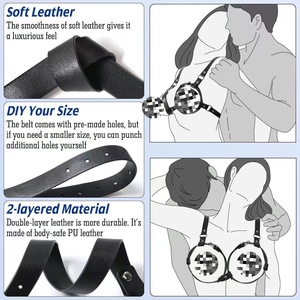 New Female SM Bondage <strong>Corset</strong> Sexy Erotic Lingerie with Slave Body Bondage Ties Adult <strong>Fetish</strong> Products Made From Leather - Product Image 4