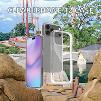 Étui de protection transparent en acrylique de luxe de haute qualité pour téléphone portable antichoc 17 16 15 14 13 12