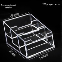 Porte-cartes de visite et boîte de rangement en plastique acrylique, support de bureau personnalisé à fente unique, rangement transparent, design simple, Chine