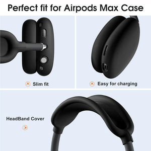 5 en 1 housse en silicone pour AirPods Max <span class=keywords><strong>casque</strong></span> oreillette tasses housse bandeau couverture pour AirPods Max protecteur de peau douce - Product Image 6