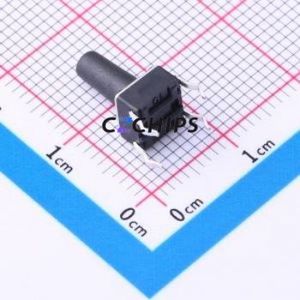 TSD001B11026A Tactile Switch Through hole Component (THT)-4P,6x6mm Switch Round Button 2.6N Through Hole 6mm - Product Image 2