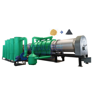 เตาเผาถ่านชีวมวลแบบคาร์บอไนซ์แบบสม่ำเสมอสำหรับเปลือกเมล็ดทานตะวัน เตาเผาถ่านแบบดรัมต่อเนื่อง - Product Image 1