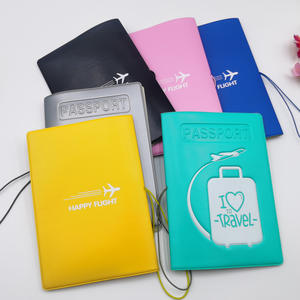 Venta al por mayor de plástico PVC Pasaporte Titular de la cubierta <span class=keywords><strong>Maleta</strong></span> de viaje Patrón de cuero Documento Pasaporte Titular de PVC - Product Image 1
