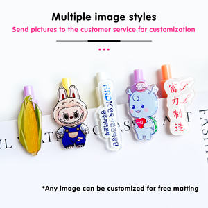 Penna a sfera con ciondolo personalizzato in fabbrica Anime carina penna acrilica di colore moda con logo personalizzato - Product Image 5