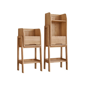 Aoga Furniture <b>Solid</b> <b>Wood</b> Small <b>Bookcase</b> With Drawer And Shelf For Living Room Office Storage Rack - Product Image 2