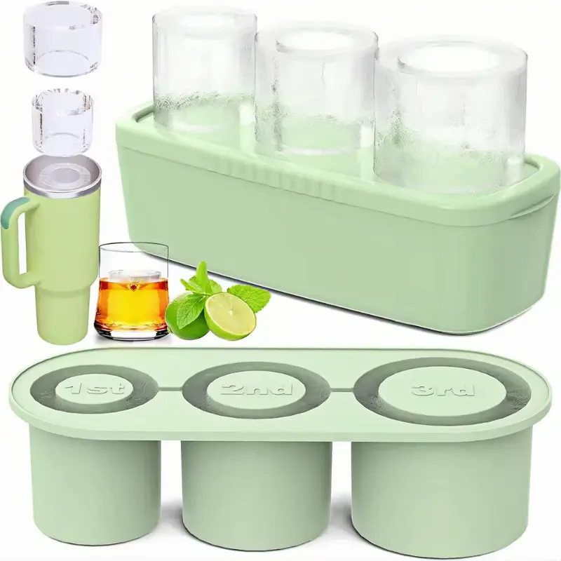 2024 mới cấp thực phẩm Silicone Ice Cube Mài Silicone du lịch cup Ice Cream mài stanley khay