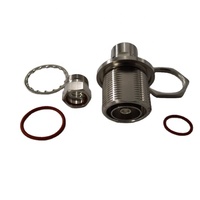 Connecteur coaxial RF femelle DIN 7/16 pour montage sur panneau, câble en cuivre super flexible de 1/4 pouce, 50 ohms, indice de protection IP67, testé