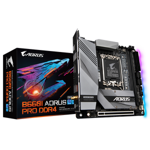 GIGABYTE B660I AORUS PRO DDR4 (rev. 1.x) Материнская плата поддерживает Память DDR4 64 ГБ и игровую материнскую плату с разъемом LGA 1700 - Product Image 1