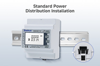 Compteur d'énergie triphasé Eastron SDM630MCT-TCP avec CT, Ethernet Modbus TCP, écran LCD, rail DIN pour la surveillance industrielle photovoltaïque