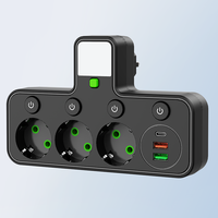 Prise standard européenne pour maison intelligente TYPE-C USB à 4 trous Multiprise multifonctionnelle Prise multi-positions à 5 positions Style européen