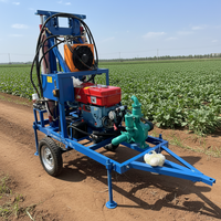 Machine de forage de puits d'eau EB200, foreuse de puits d'eau montée sur roues de 200 m