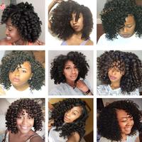 Tresses au Crochet Bouclées Baguette Cheveux au Crochet Jamaican Bounce Cheveux à Tresser Synthétiques Boucles Baguette au Crochet
