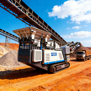 Station de concassage mobile certifiée CE pour la construction portuaire, alimentation 160-400 T/H, 650 mm max, haute mobilité, déploiement facile - Product Image 1