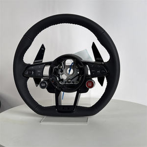 พวงมาลัยสปอร์ตหนังสีดำสำหรับรถ <span class=keywords><strong>Audi</strong></span> <span class=keywords><strong>TT</strong></span> R8 ttrs TTS 4S <span class=keywords><strong>MK2</strong></span> A6 S6 RS6 A7 S7 RS7 A8 S8 D4 A3 S3รถแข่งตามสั่ง - Product Image 1