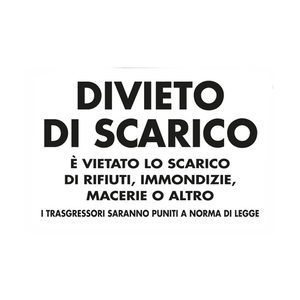 20x30 cm Letrero 'No Dumping' Herramienta esencial para operaciones de torneado - Product Image 1