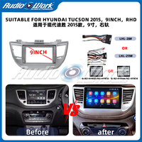 Kit de cadre de tableau de bord pour Hyundai Tucson 2015, façade de montage, plaque frontale, cadre d'autoradio pour l'intérieur avant du véhicule