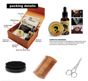 <span class=keywords><strong>Kit</strong></span> de toilettage pour homme avec peigne à raser, brosse, huile et baume pour la <span class=keywords><strong>barbe</strong></span>, marque privée personnalisée, pour la croissance de la <span class=keywords><strong>barbe</strong></span> - Product Image 4
