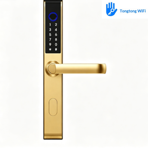 Serrure de porte multifonctionnelle complète en aluminium à pont thermique, avec contrôle par empreinte digitale, code, carte, clé, télécommande et Bluetooth, pour <span class=keywords><strong>la</strong></span> maison – Leader du marché - Product Image 3