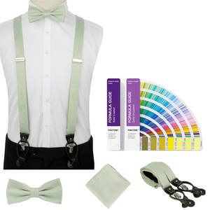 <span class=keywords><strong>Tirantes</strong></span> de Cuero Morado Dividido Hechos a Medida, Color Sólido, Tipo Y, con Tres Clips, para Ropa de Moda Masculina - Product Image 3