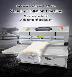 Model500 masaüstü çift pompa plastik poşetler balık pirinç et CE ticari gıda gaz kızarma sızdırmazlık harici vakum paketleme makinesi - Product Image 6