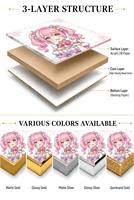 Planche Shikishi Japonaise Personnalisée, Planche d'Art Anime, Planche de Signature, Illustration en Feuille d'Or, Objet de Collection à Exposer