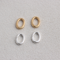 Fermoir à ressort ovale en or 14K massif/argent S925, mousqueton, clip, boucle, fournitures de bijoux en gros