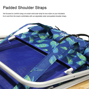 Chaises de plage pliables en aluminium à mailles personnalisées pour le voyage en plein air, chaises de pêche, chaises de camping, chaises longues de plage avec bretelles - Product Image 5