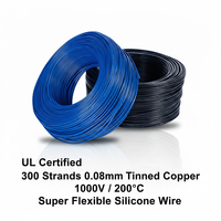 Cable de Silicona UL3644 15AWG 1.5mm² de Alta Tensión 1000V, Calibre 15, Trenzado, para Cableado Interno de Instrumentos Médicos