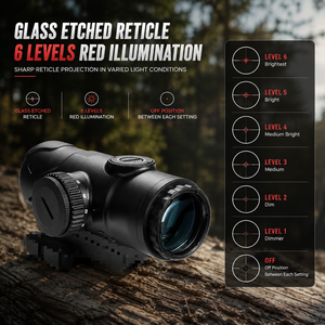 Mira Prismática TYPHON Optics 1X, Perfil Alto, Ajustable, Holográfica, Impermeable, Resistente a Impactos, de Aleación de Aluminio, con Recubrimiento Multicapa Completo, para Caza - Product Image 4
