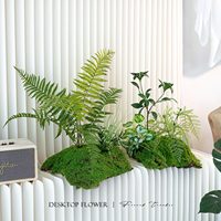 Herbe artificielle en soie, décoration florale de bureau, aménagement paysager intérieur, mobilier doux, paysages miniatures, présentoirs de vitrine, fleurs artificielles, plantes artificielles
