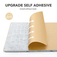 Panneau mural insonorisant en feutre de polyester PET auto-adhésif de 9 mm d'épaisseur, décoration murale carrée, vente en gros pour la maison, le studio, le bureau