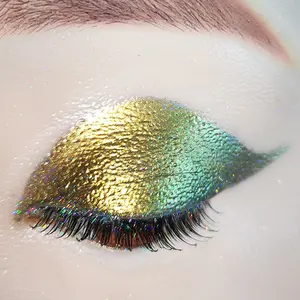 Ocrown Laser Holografisch Pigmentpoeder Holo Glitter Pigment Reflecterende Grijze Gouden Glitters