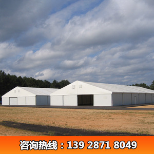 Tente d'entrepôt en aluminium 3000 m² avec toit en PVC, résistante au vent et à l'eau, solution de stockage industrielle rectangulaire - Product Image 4