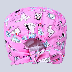 Gorro quirúrgico de Hospital para mascotas de alta calidad para mujer, gorro de trabajo de <span class=keywords><strong>Farmacia</strong></span> de laboratorio de dibujos animados ajustable, gorro de dentista, gorro de enfermería - Product Image 5