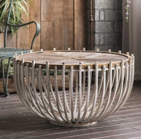 Petite table basse circulaire pour balcon, table d'appoint pour canapé de cour