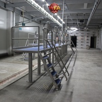 Ligne d'abattage de porcs entièrement automatique en acier inoxydable SUS304, usine industrielle d'abattage de porcs, usine de transformation de viande de porc
