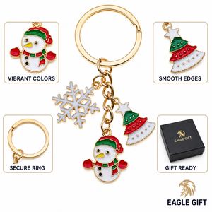 Customizable Logo Small Ribbon Material Christmas Santa Pendant Keychain-Festive Souvenir Gift - Product Image 3